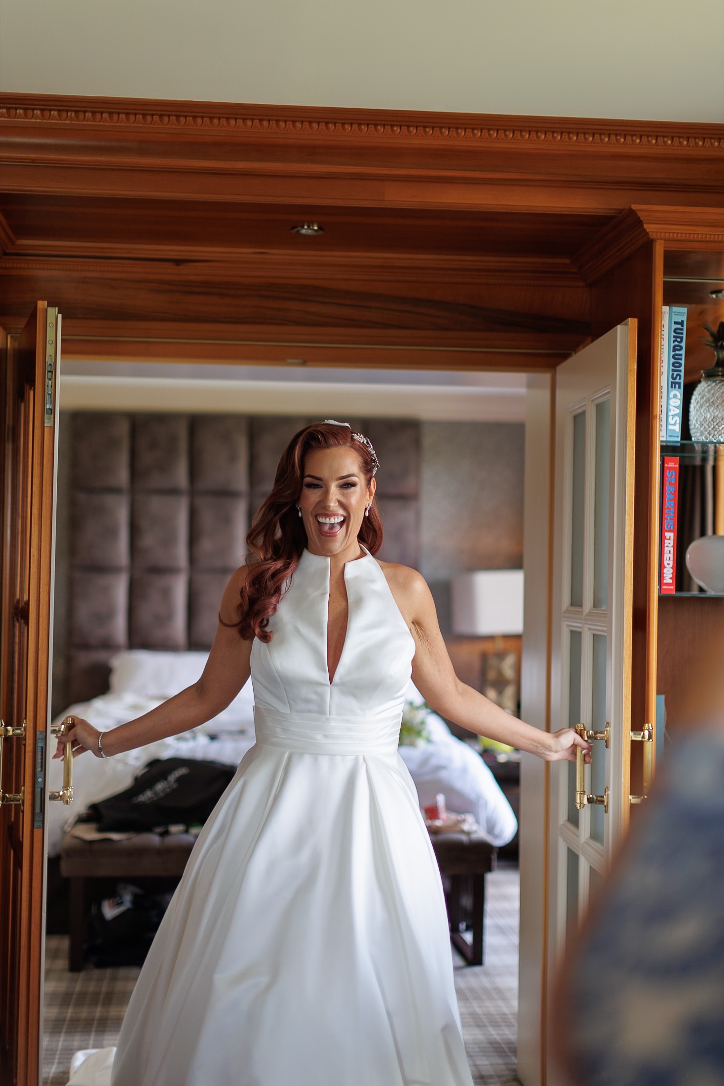 Bride in a couture gown styled for her wedding day